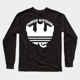 Three kittens tee design birthday gift graphic Long Sleeve T-Shirt